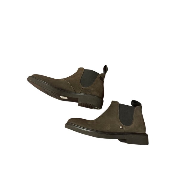 Paciotti 308 Madison Original Rivet Chelsea Boots Mens 7 Brown Suede Italy
